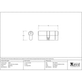 From The Anvil Locks & Latches Aged Brass / Euro Double Cylinders / 35 x 35mm From The Anvil - Aged Brass 35/35 5pin Euro Cylinder