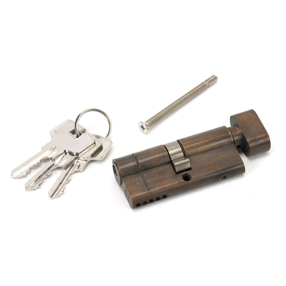 From The Anvil Locks & Latches Aged Brass / Euro Cylinder & Turn / 35 x 35mm From The Anvil - Aged Brass 35/35 5pin Euro Cylinder/Thumbturn