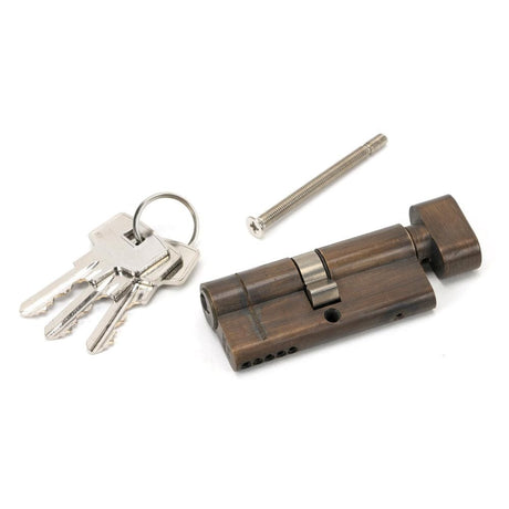 From The Anvil Locks & Latches Aged Brass / Euro Cylinder & Turn / 35 x 35mm From The Anvil - Aged Brass 35/35 5pin Euro Cylinder/Thumbturn