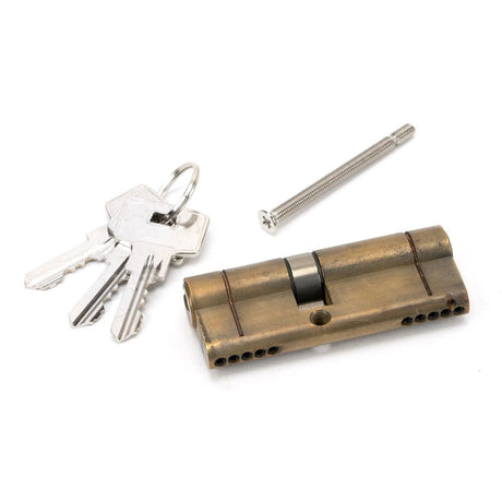 From The Anvil Locks & Latches Aged Brass / Euro Double Cylinders / 35 x 45mm From The Anvil - Aged Brass 35/45 5pin Euro Cylinder KA