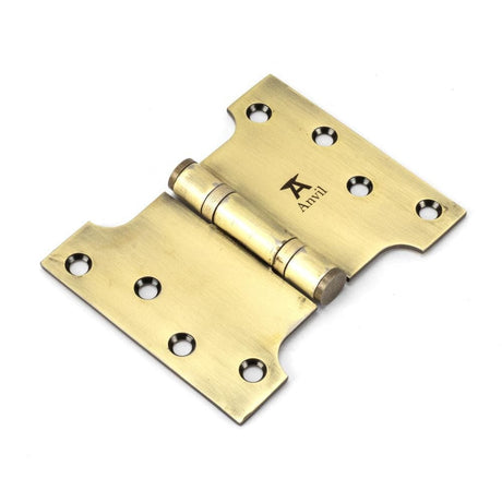 From The Anvil Hinges Aged Brass / Parliament Hinges / 4" x (102mm) From The Anvil - Aged Brass 4" x 3" x 5" Parliament Hinge (pair) ss
