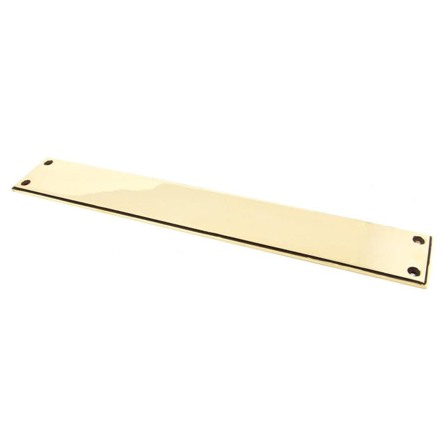 From The Anvil Door Furniture Aged Brass / Finger Plates / 425 x 65mm From The Anvil - Aged Brass 425mm Art Deco Fingerplate