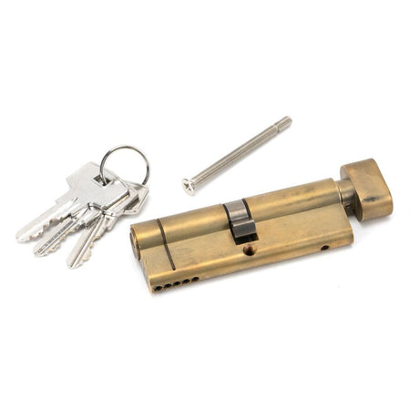From The Anvil Locks & Latches Aged Brass / Euro Cylinder & Turn / 45 x 45mm From The Anvil - Aged Brass 45/45 5pin Euro Cylinder/Thumbturn