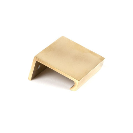 From The Anvil Cabinet Hardware Aged Brass / Edge Pull / 50mm From The Anvil - Aged Brass 50mm Plain Edge Pull