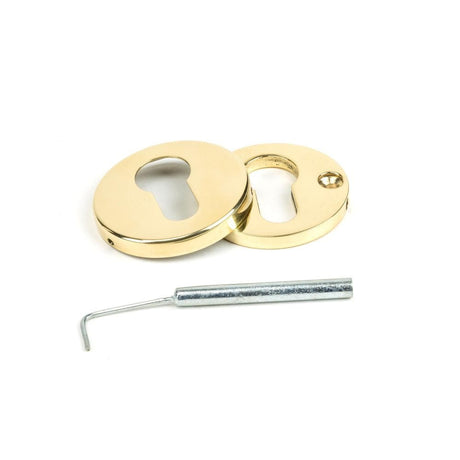 From The Anvil Door Furniture Aged Brass / Euro Profile Escutcheons From The Anvil - Aged Brass 52mm Regency Concealed Escutcheon
