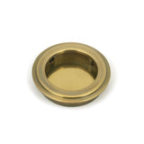 From The Anvil Door Furniture Aged Brass / Flush Handle / Round From The Anvil - Aged Brass 60mm Art Deco Round Pull