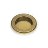 From The Anvil Door Furniture Aged Brass / Flush Handle / Round From The Anvil - Aged Brass 75mm Art Deco Round Pull
