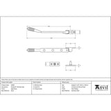 From The Anvil Window Furniture Aged Brass / 8"/200mm From The Anvil - Aged Brass 8" Reeded Stay