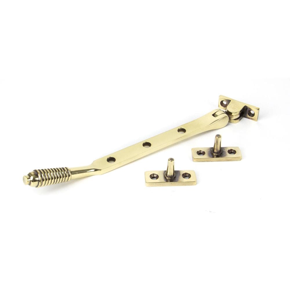 From The Anvil Window Furniture Aged Brass / 8"/200mm From The Anvil - Aged Brass 8" Reeded Stay