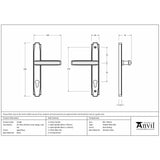 From The Anvil Door Furniture Aged Brass / Multi Point Lock Set / 92mm c/c From The Anvil - Aged Brass Art Deco Slimline Lever Espag. Lock Set