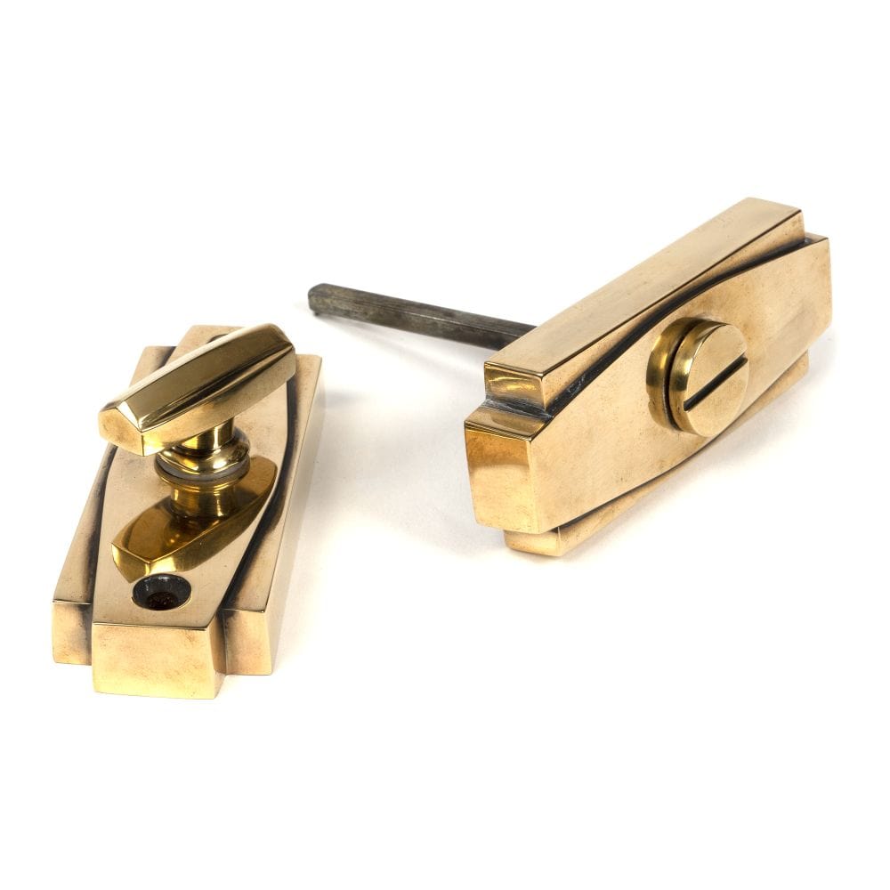 From The Anvil Door Furniture Aged Brass / No From The Anvil - Aged Brass Art Deco Thumbturn
