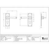 From The Anvil Door Furniture Aged Brass / Euro Profile Lock Handles From The Anvil - Aged Brass Avon Lever Euro Lock Set