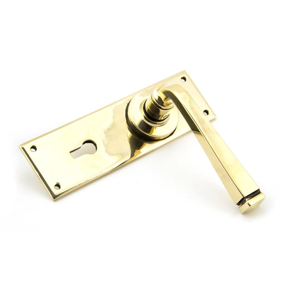 From The Anvil Door Furniture Aged Brass / Std. Lock Handles From The Anvil - Aged Brass Avon Lever Lock Set
