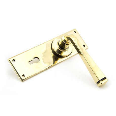 From The Anvil Door Furniture Aged Brass / Std. Lock Handles From The Anvil - Aged Brass Avon Lever Lock Set