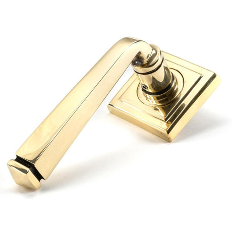 From The Anvil Door Furniture Aged Brass / Square Rose From The Anvil - Aged Brass Avon Round Lever on Rose Set (Square) - Unsprung