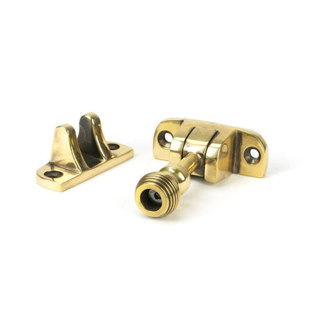 From The Anvil Window Furniture Aged Brass / Sash Window Brighton Fasteners / Yes From The Anvil - Aged Brass Beehive Brighton Fastener (Radiused)