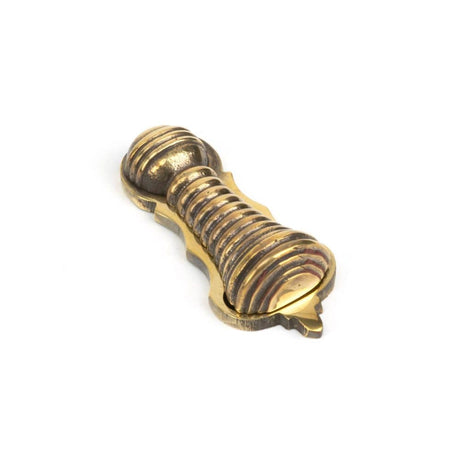 From The Anvil Door Furniture Aged Brass / Mortice Key Profile Escutcheons From The Anvil - Aged Brass Beehive Escutcheon