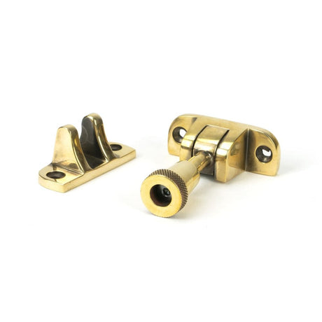 From The Anvil Window Furniture Aged Brass / Sash Window Brighton Fasteners / Yes From The Anvil - Aged Brass Brompton Brighton Fastener (Radiused)