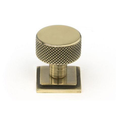 From The Anvil Cabinet Hardware Aged Brass / Cabinet Knobs / 25mm Dia. From The Anvil - Aged Brass Brompton Cabinet Knob - 25mm (Square)