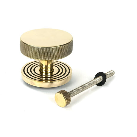 From The Anvil Door Furniture Aged Brass / Beehive Centre Door Knob From The Anvil - Aged Brass Brompton Centre Door Knob (Beehive)