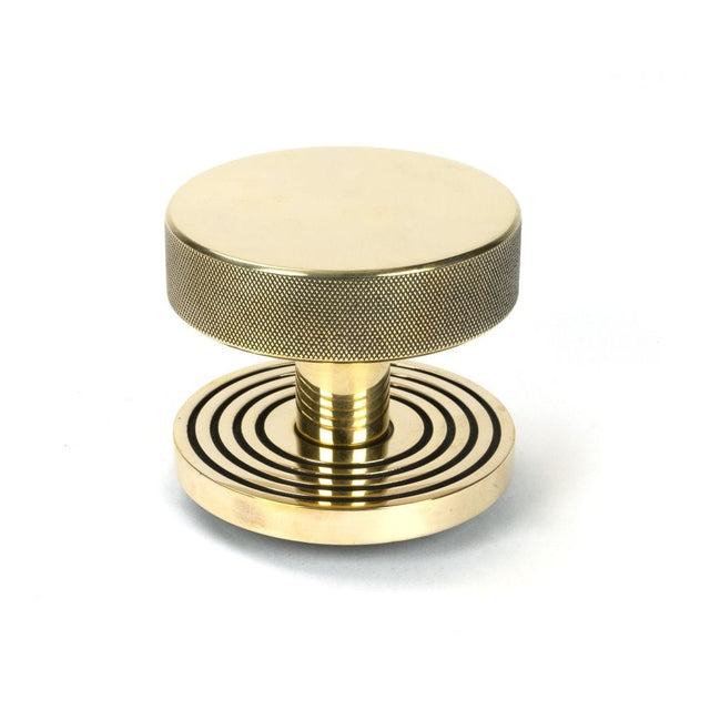From The Anvil Door Furniture Aged Brass / Beehive Centre Door Knob From The Anvil - Aged Brass Brompton Centre Door Knob (Beehive)