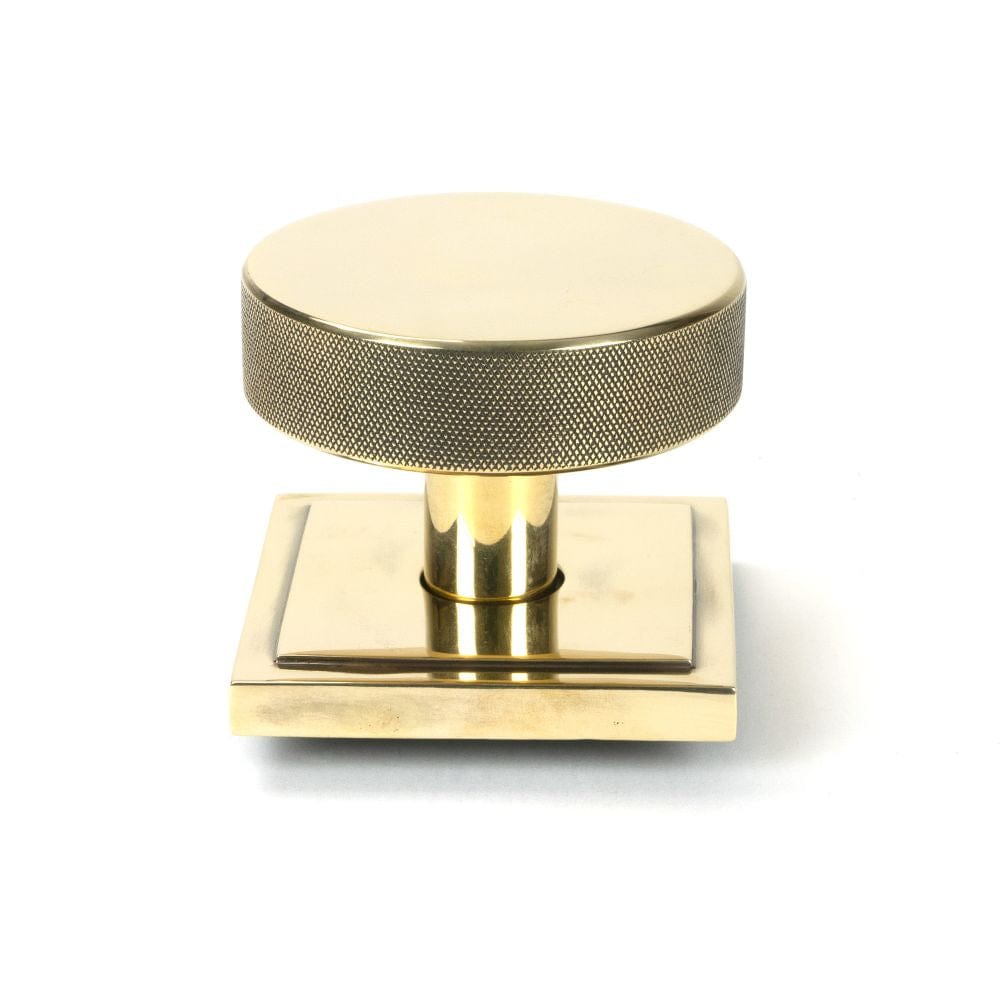 From The Anvil Door Furniture Aged Brass / Square Centre Door Knob From The Anvil - Aged Brass Brompton Centre Door Knob (Square)