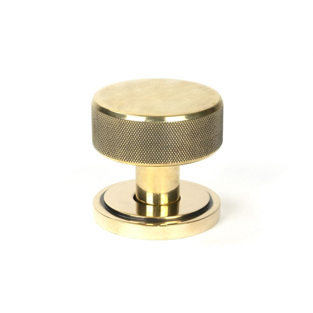 From The Anvil Door Furniture Aged Brass / Mortice/Rim Knobs From The Anvil - Aged Brass Brompton Mortice/Rim Knob Set (Art Deco)