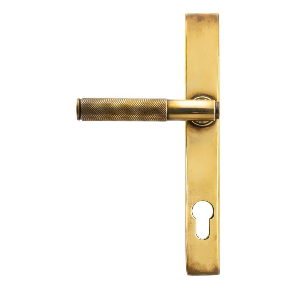 From The Anvil Door Furniture Aged Brass / Multi Point Lock Set / 92mm c/c From The Anvil - Aged Brass Brompton Slimline Lever Espag. Lock Set