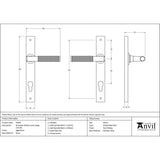 From The Anvil Door Furniture Aged Brass / Multi Point Lock Set / 92mm c/c From The Anvil - Aged Brass Brompton Slimline Lever Espag. Lock Set
