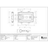From The Anvil Locks & Latches Aged Brass / Rim Locks From The Anvil - Aged Brass Davenport Rim Lock
