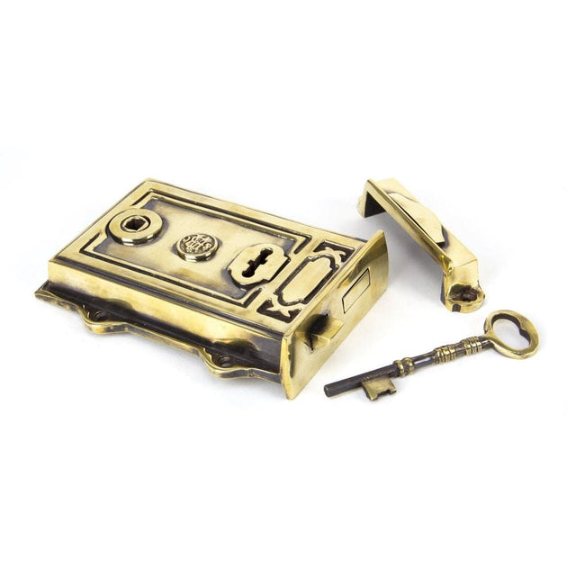 From The Anvil Locks & Latches Aged Brass / Rim Locks From The Anvil - Aged Brass Davenport Rim Lock