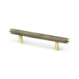 From The Anvil Cabinet Hardware Aged Brass / Cabinet Pull Handles / Small From The Anvil - Aged Brass Full Brompton Pull Handle - Small