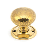 From The Anvil Door Furniture Aged Brass / Mortice/Rim Knobs From The Anvil - Aged Brass Hammered Mushroom Mortice/Rim Knob Set