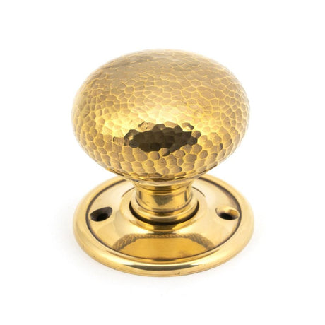 From The Anvil Door Furniture Aged Brass / Mortice/Rim Knobs From The Anvil - Aged Brass Hammered Mushroom Mortice/Rim Knob Set