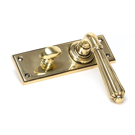 From The Anvil Door Furniture Aged Brass / Bathroom Lock Handles From The Anvil - Aged Brass Hinton Lever Bathroom Set