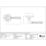 From The Anvil Door Furniture Aged Brass / Round Rose From The Anvil - Aged Brass Hinton Lever on Rose Set - Unsprung