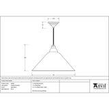 From The Anvil Electrical Aged Brass / Ceiling Pendants From The Anvil - Aged Brass Hockley Pendant