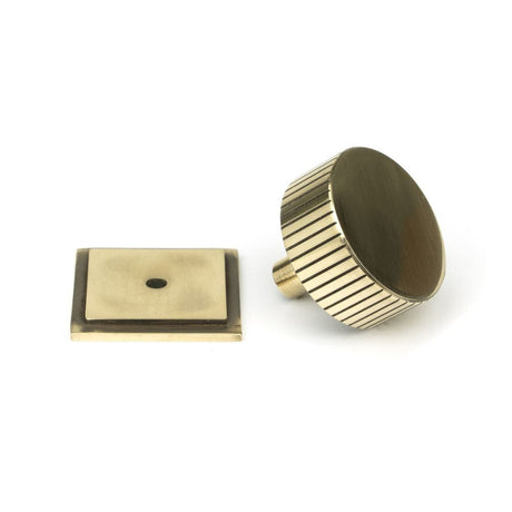 From The Anvil Cabinet Hardware Aged Brass / Cabinet Knobs / 38mm Dia. From The Anvil - Aged Brass Judd Cabinet Knob - 38mm (Square)