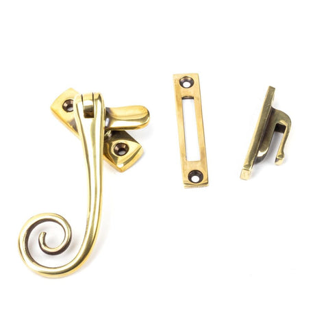 From The Anvil Window Furniture Aged Brass / No / Mortice & Hook Place From The Anvil - Aged Brass Monkeytail Fastener