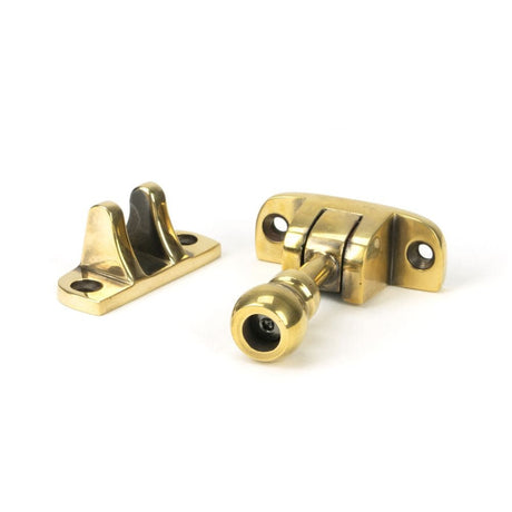 From The Anvil Window Furniture Aged Brass / Sash Window Brighton Fasteners / Yes From The Anvil - Aged Brass Mushroom Brighton Fastener (Radiused)
