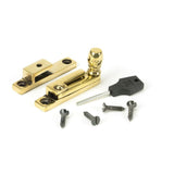 From The Anvil Window Furniture Aged Brass / Sash Window Quadrant Fasteners / Yes From The Anvil - Aged Brass Mushroom Quadrant Fastener - Narrow