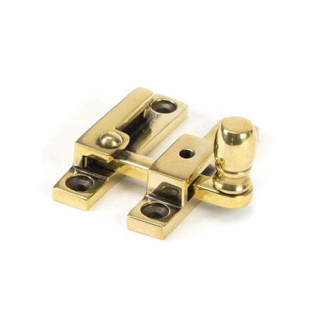 From The Anvil Window Furniture Aged Brass / Sash Window Quadrant Fasteners / Yes From The Anvil - Aged Brass Mushroom Quadrant Fastener - Narrow