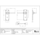 From The Anvil Door Furniture Aged Brass / Bathroom Lock Handles From The Anvil - Aged Brass Newbury Lever Bathroom Set