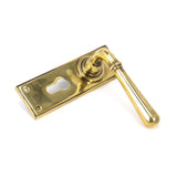 From The Anvil Door Furniture Aged Brass / Euro Profile Lock Handles From The Anvil - Aged Brass Newbury Lever Euro Lock Set