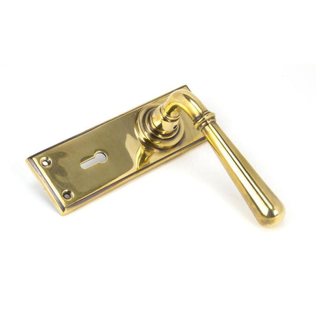 From The Anvil Door Furniture Aged Brass / Std. Lock Handles From The Anvil - Aged Brass Newbury Lever Lock Set