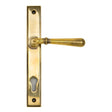 From The Anvil Door Furniture Aged Brass / Multi Point Lock Set / 92mm c/c From The Anvil - Aged Brass Newbury Slimline Lever Espag. Lock Set
