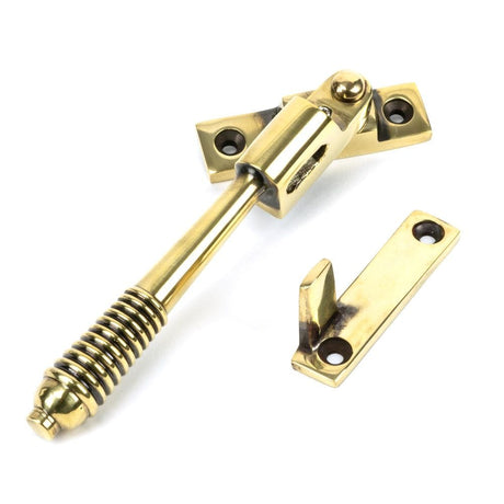 From The Anvil Window Furniture Aged Brass / Yes / Night Vent From The Anvil - Aged Brass Night-Vent Locking Reeded Fastener
