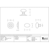 From The Anvil Cabinet Hardware Aged Brass / Cabinet Knobs / 33mm Dia. From The Anvil - Aged Brass Oval Cabinet Knob 33mm