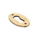 From The Anvil Door Furniture Aged Brass / Mortice Key Profile Escutcheons From The Anvil - Aged Brass Oval Escutcheon