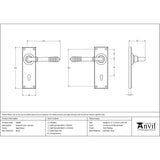 From The Anvil Door Furniture Aged Brass / Std. Lock Handles From The Anvil - Aged Brass Reeded Lever Lock Set